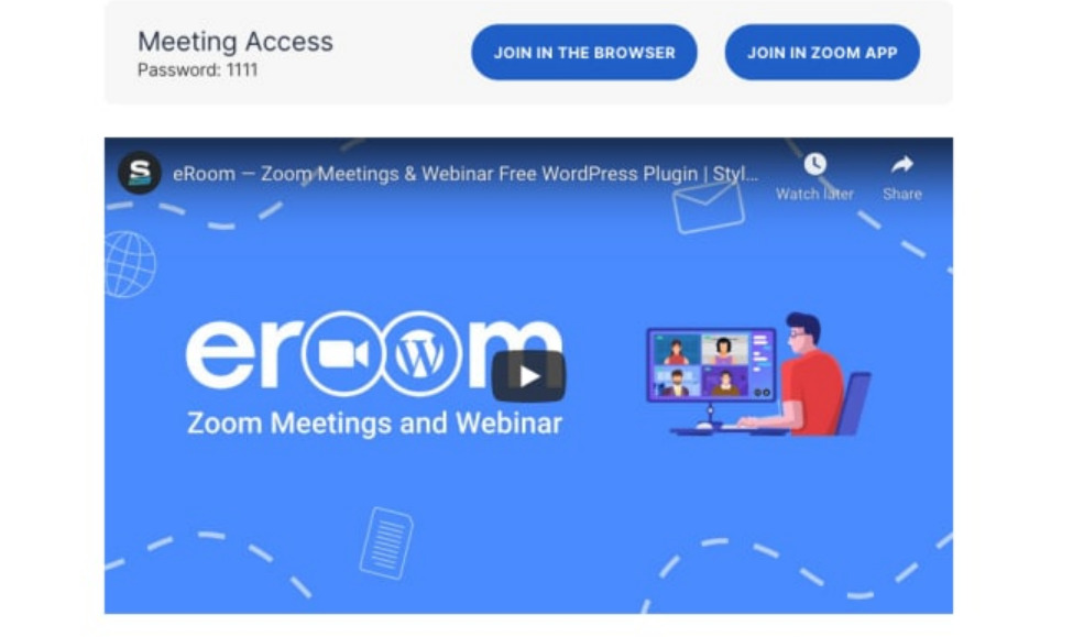 Online Zoom Meetings with eRoom